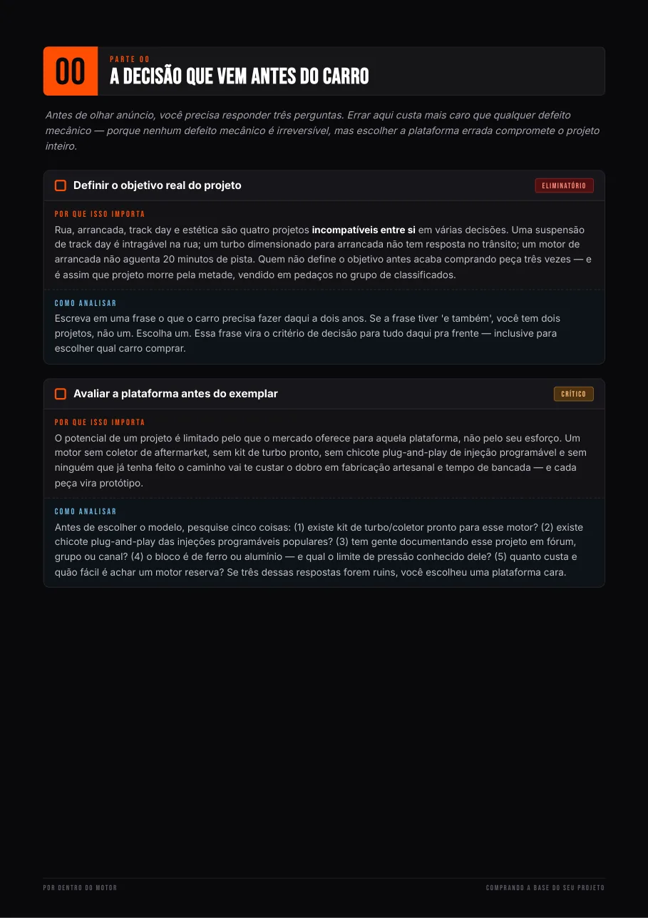 Página: a decisão que vem antes do carro