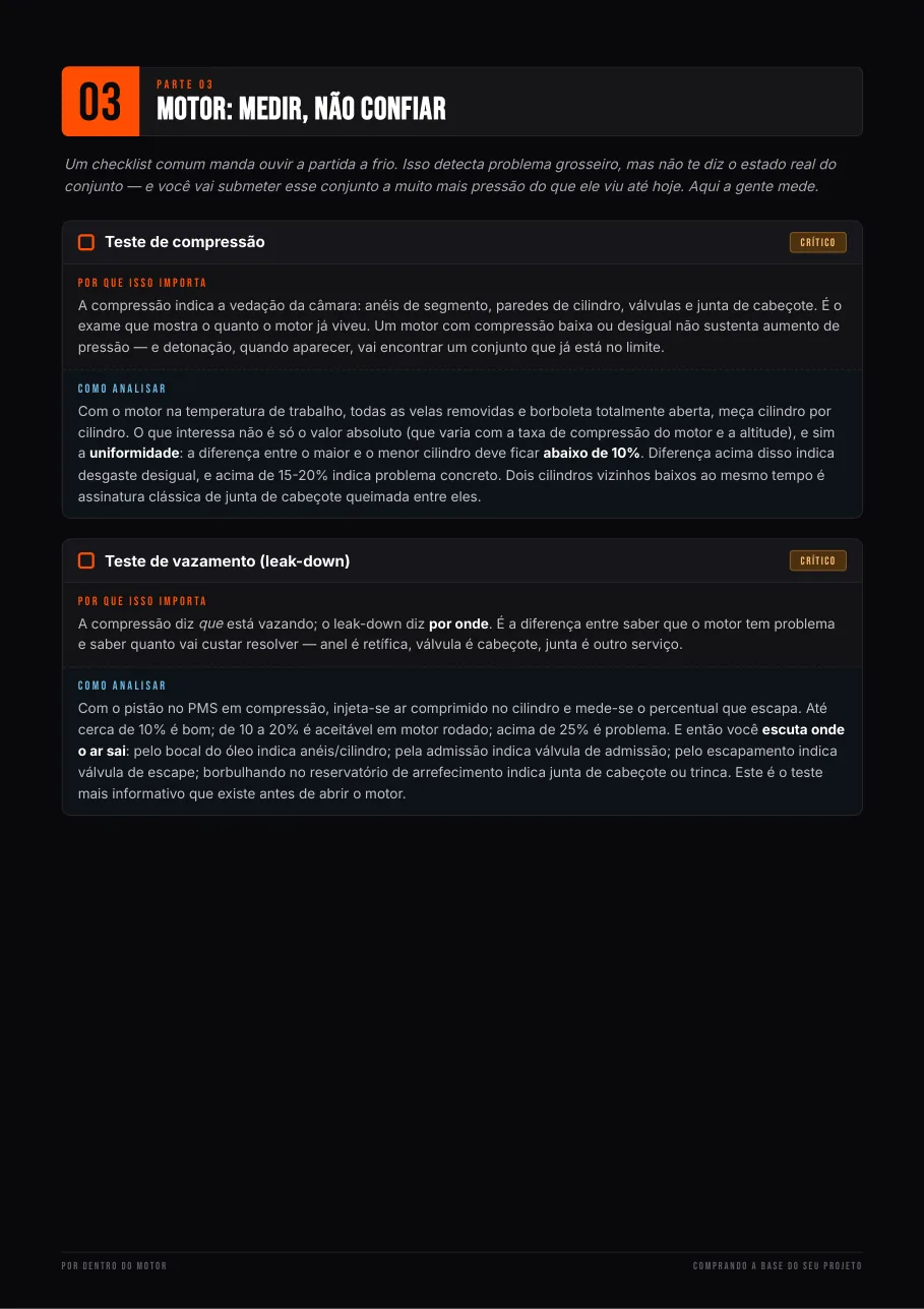 Página: motor, medir e não confiar